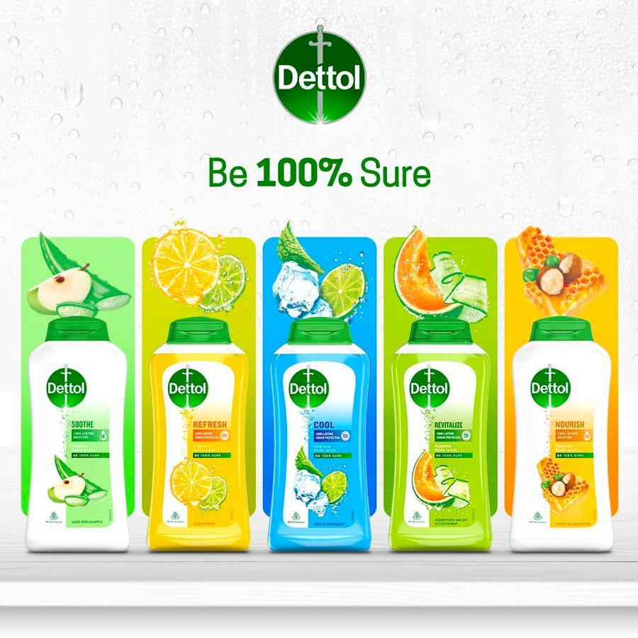 Dettol Body Wash and Shower Gel, Refresh - 250ml