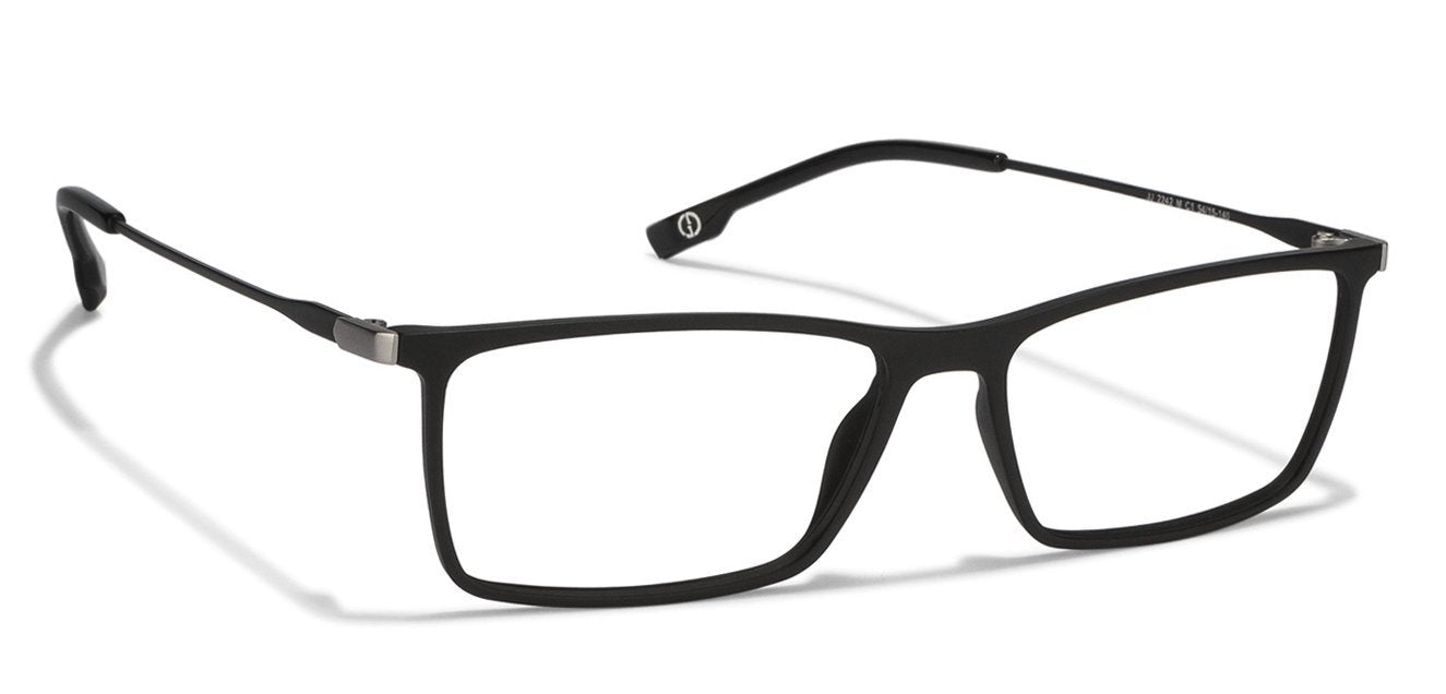 John Jacobs Black Eyeglasses 120468 - Lenskart