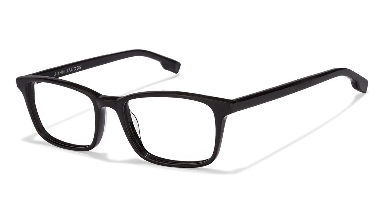 John Jacobs Black Eyeglasses 113104 - Lenskart