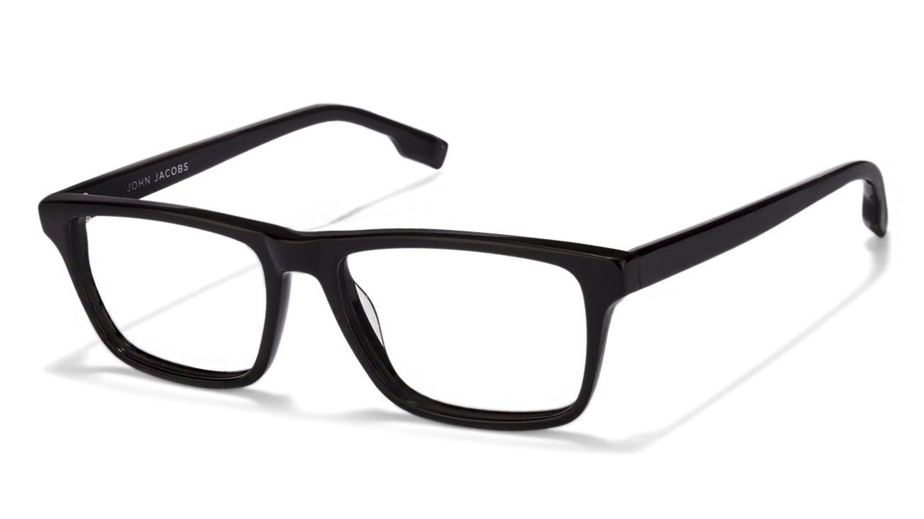 John Jacobs Black Eyeglasses 113110 - Lenskart