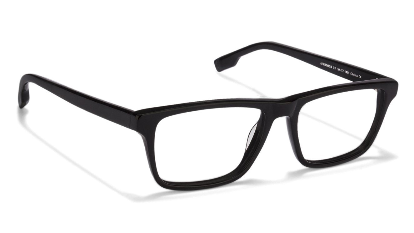 John Jacobs Black Eyeglasses 113110 - Lenskart