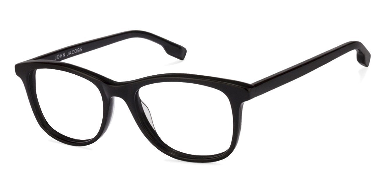 John Jacobs Black Eyeglasses 113113 - Lenskart