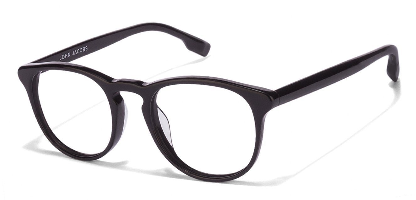 John Jacobs Black Eyeglasses 115407 - Lenskart