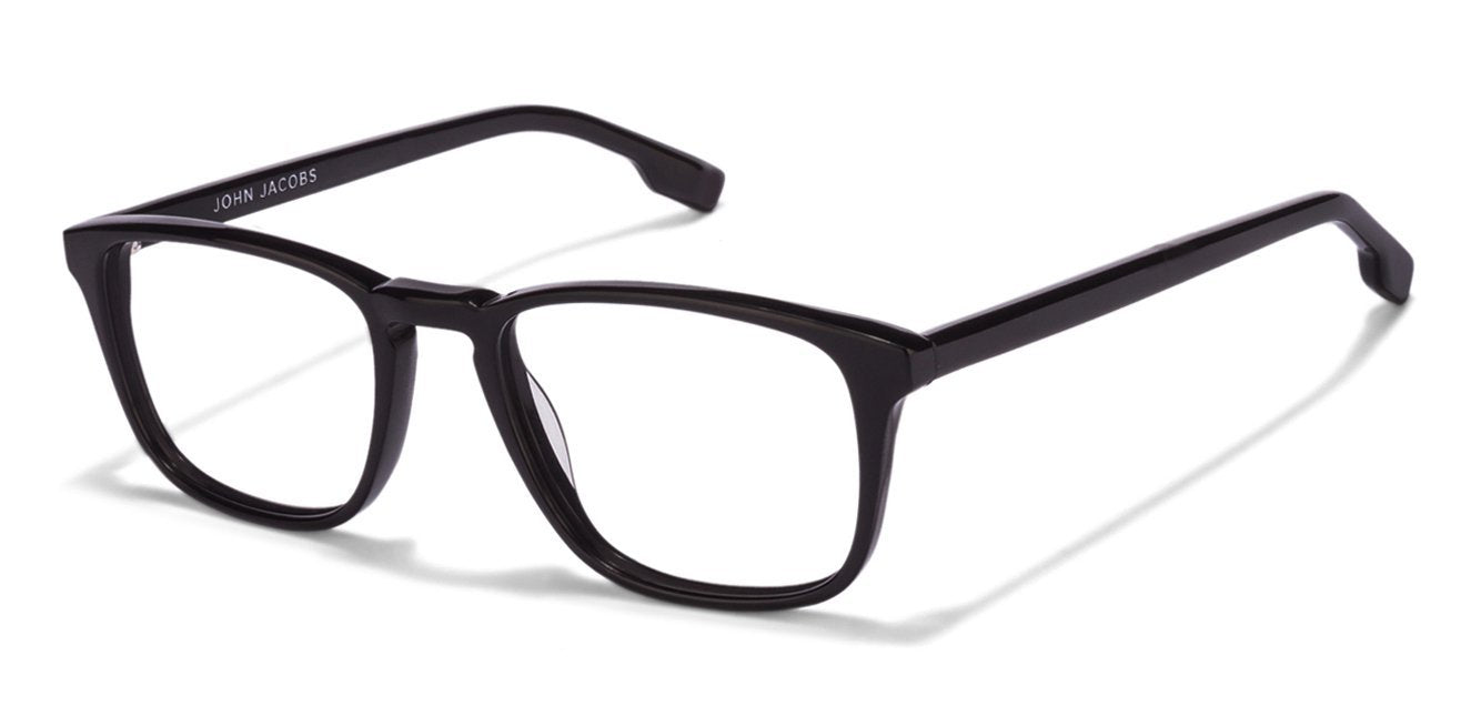 John Jacobs Black Eyeglasses 115411 - Lenskart