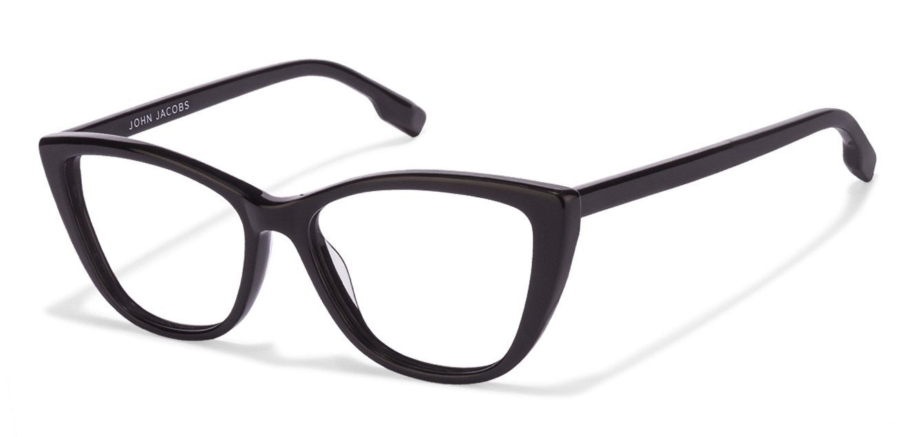 John Jacobs Black Eyeglasses 115420 - Lenskart