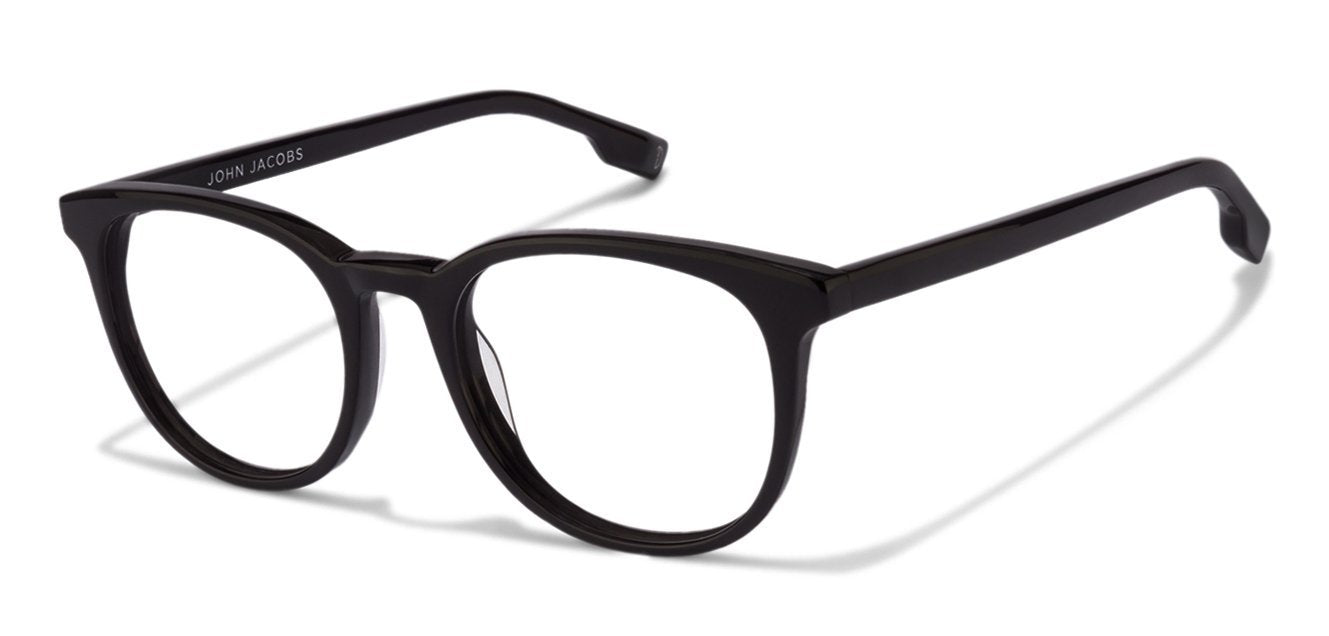 John Jacobs Black Eyeglasses 116958 - Lenskart