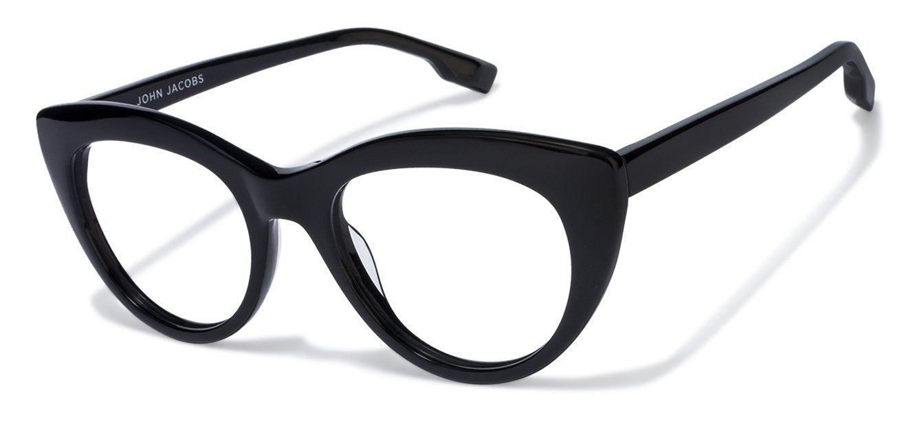 John Jacobs Black Eyeglasses 120657 - Lenskart