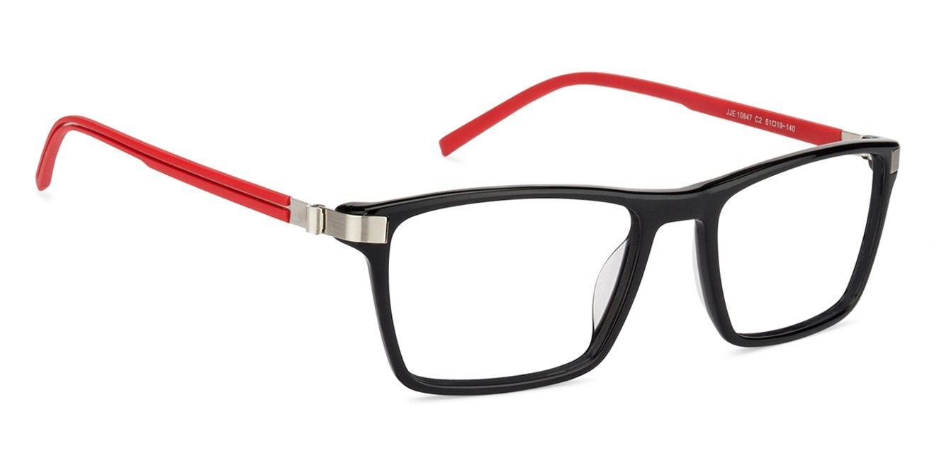 John Jacobs Black Eyeglasses 124767 - Lenskart