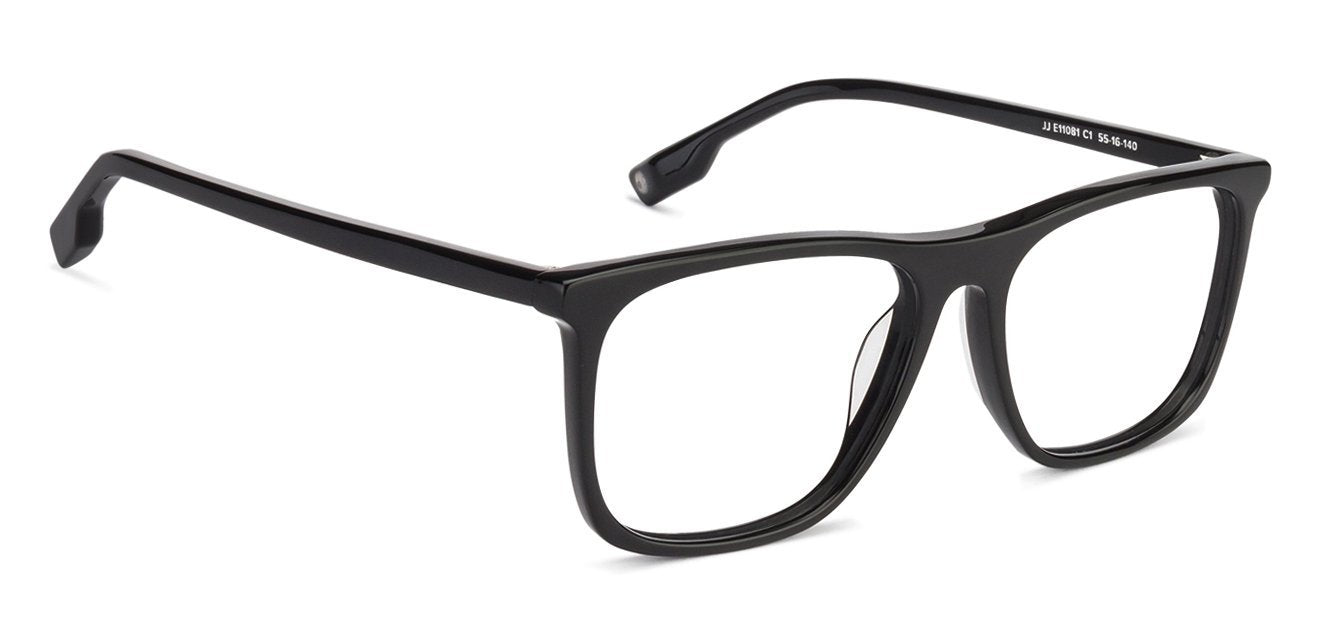 John Jacobs Black Eyeglasses 127201 - Lenskart