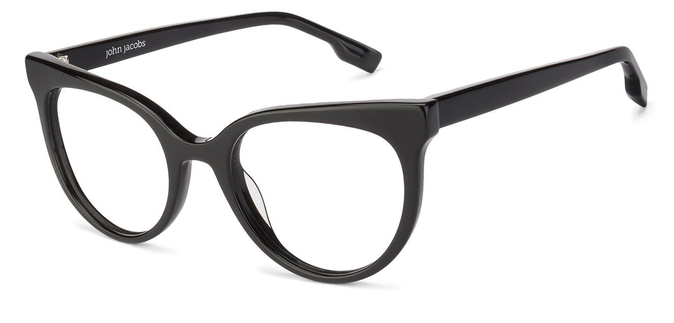 John Jacobs Black Eyeglasses 127205 - Lenskart