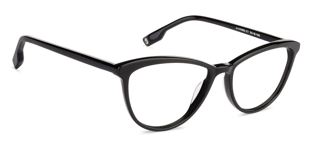 John Jacobs Black Eyeglasses 127209 - Lenskart