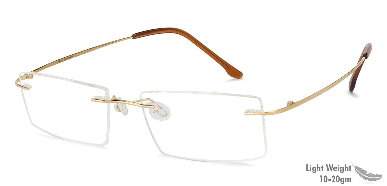 John Jacobs Golden Eyeglasses 128679 - Lenskart