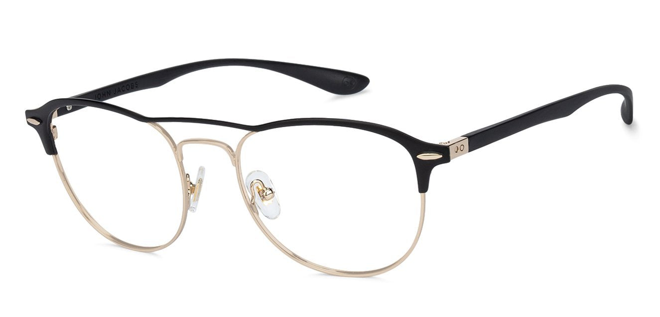 John Jacobs Black Eyeglasses 130537 - Lenskart