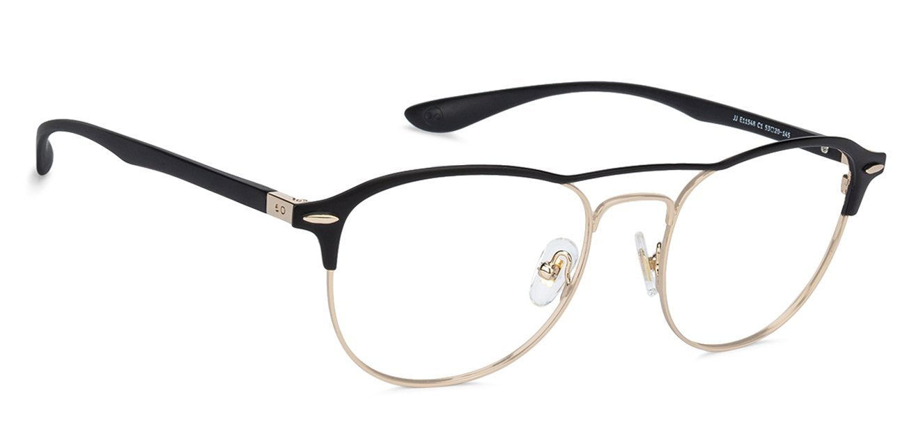 John Jacobs Black Eyeglasses 130537 - Lenskart