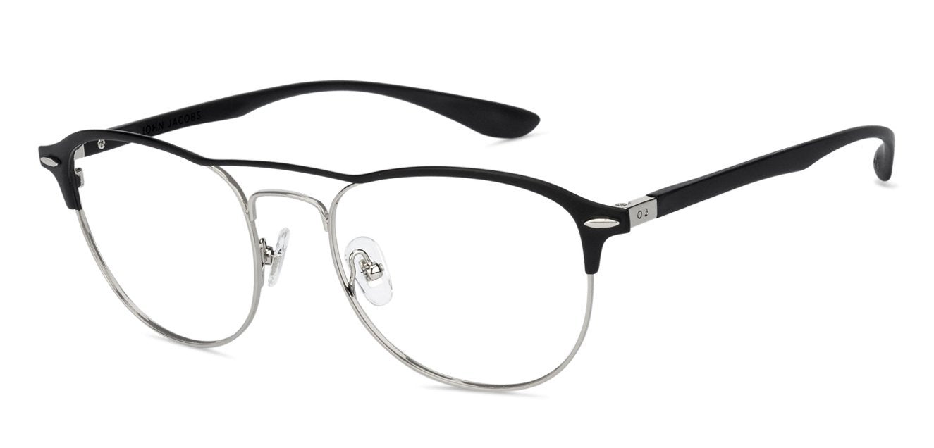 John Jacobs Black Eyeglasses 130539 - Lenskart