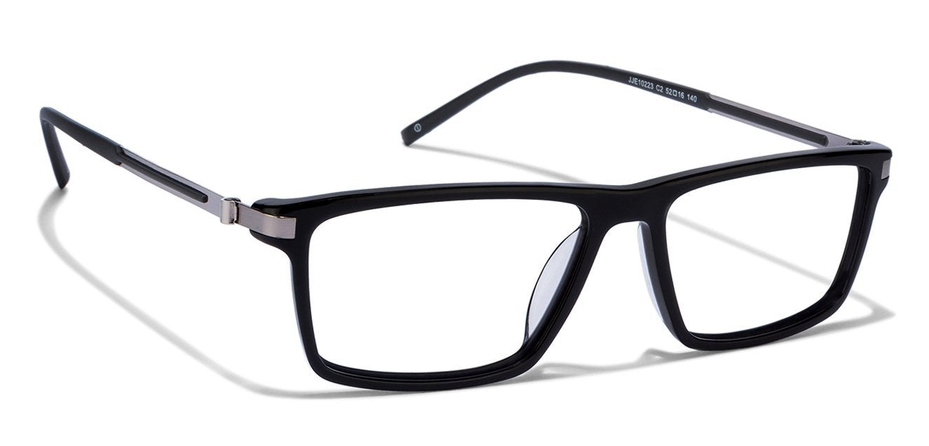 John Jacobs Black Eyeglasses 116872 - Lenskart